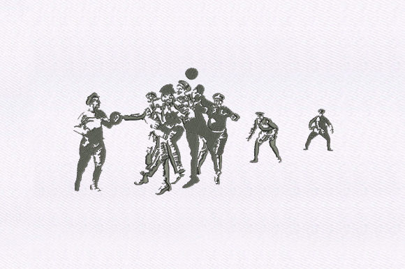 Ball Playing Soldiers: A Seasonal Embroidery Review