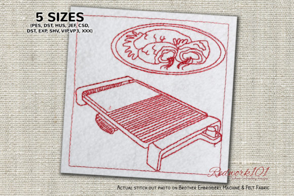 Electric Grill Redwork
