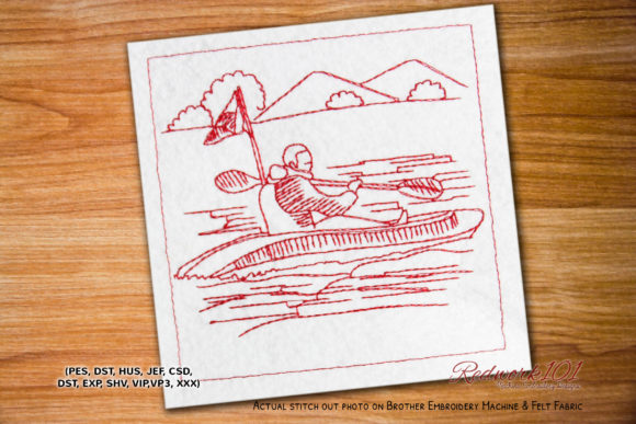 Lake Boating Embroidery Design Review for Boutique Apparel