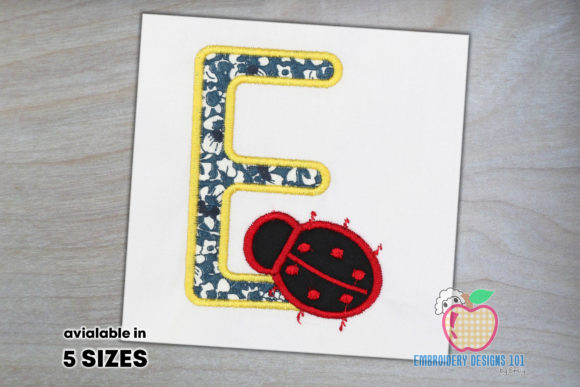 Letter E with a Ladybug: A Hands-On Embroidery Designer Review