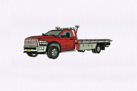 Red Tow Truck Embroidery Design Review for Craft Fair Sellers