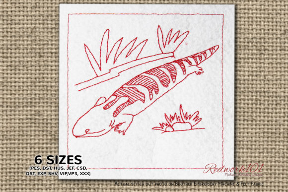 Squamata Reptile Redwork: Craft Fair Design Review