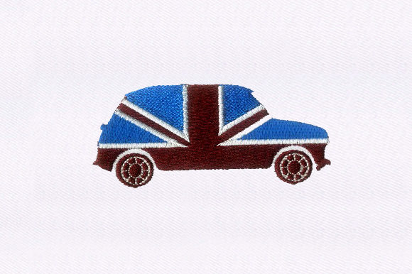 Union Jack Car Embroidery Design Review for Business Merch